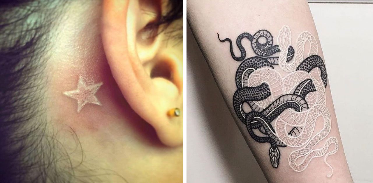 tatuagem branca fine line