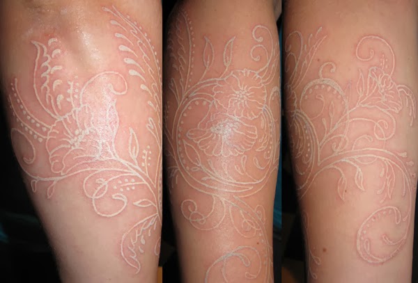 tatuagem branca cicatriz