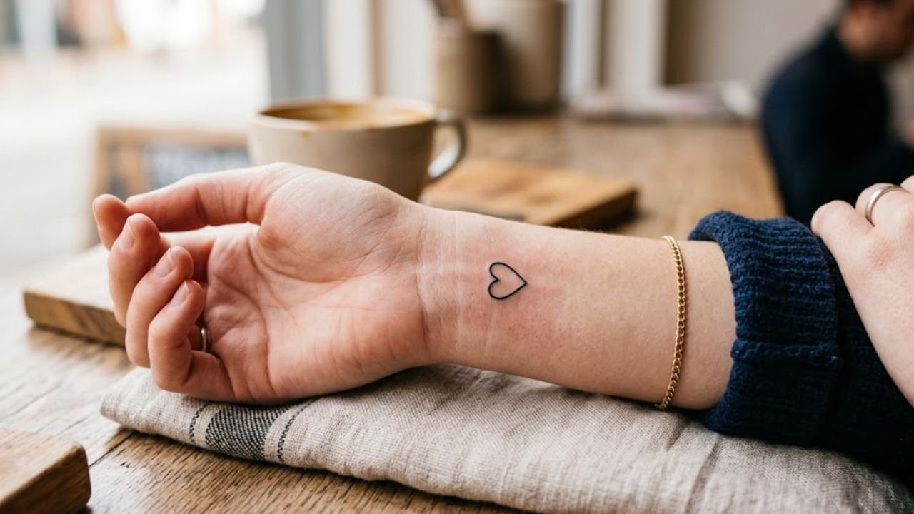 tatuagem coração delicada