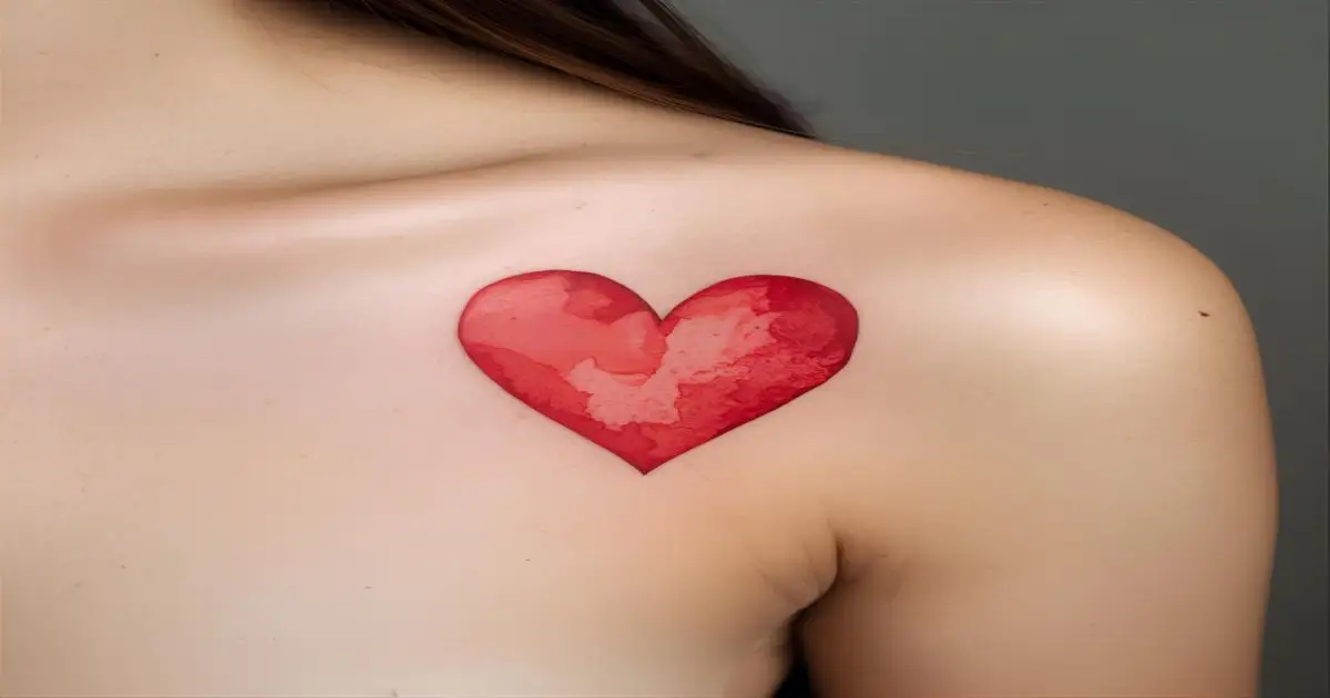 tatuagem coração braço