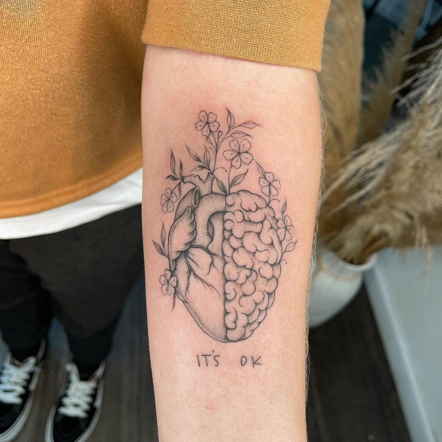 tatuagem coração aquarela