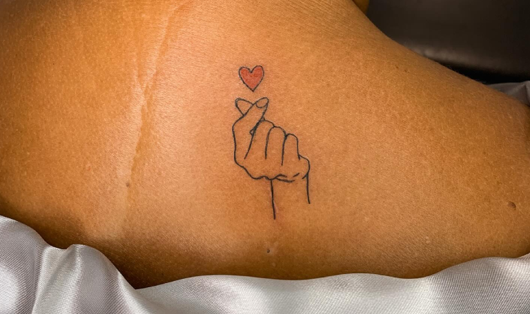 tatuagem coração delicada