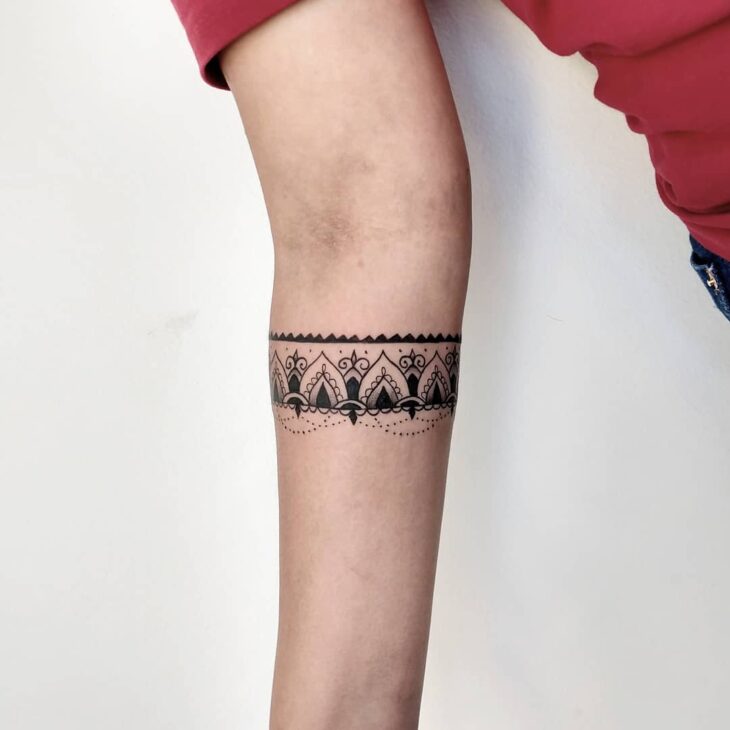 mandala tattoo bracelete