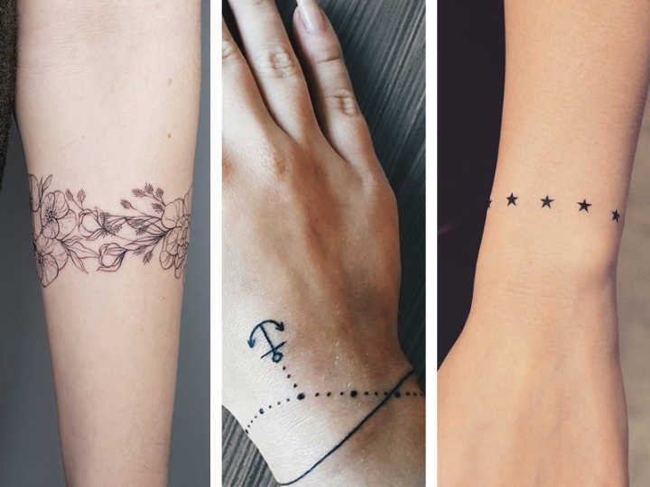 tatuagem feminina pulso bracelete