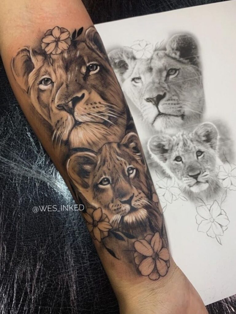 tatuagem leão costas