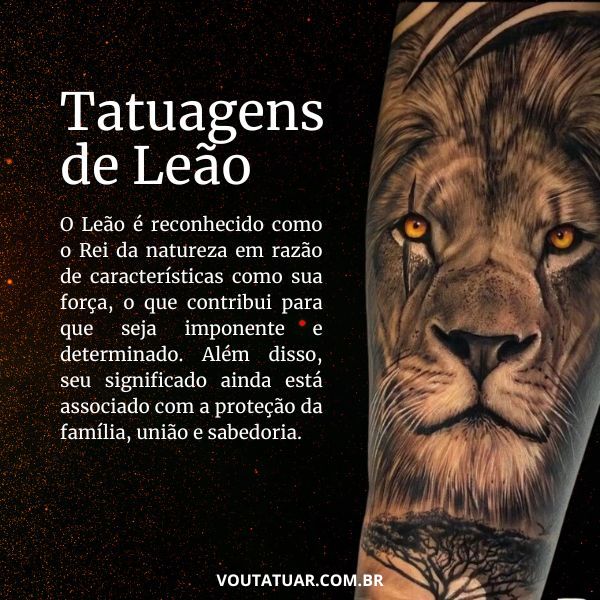 tatuagem leão aquarela
