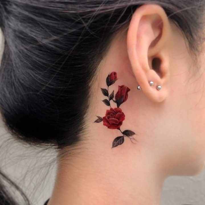 significado tatuagem rosa pescoço