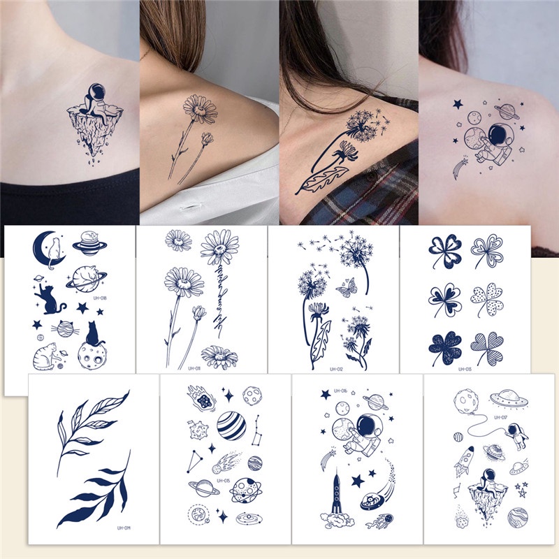 tatuagem rosa realista pescoço