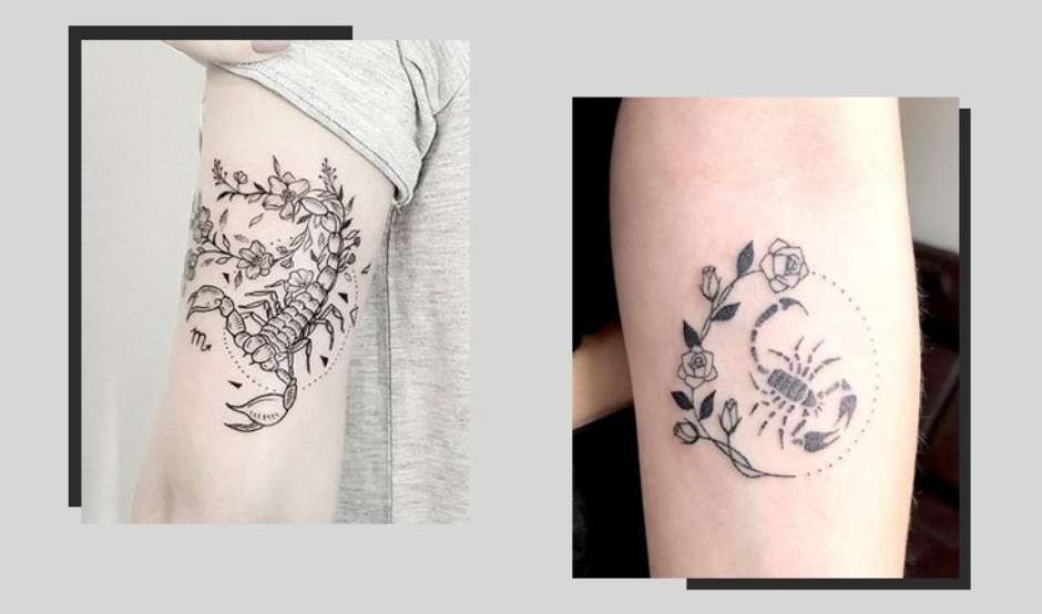 tatuagem escorpião braço