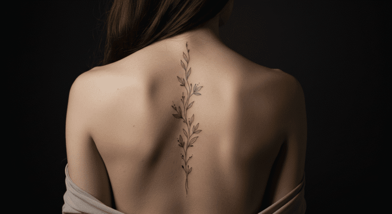 tatuagem feminina nas costas desenho