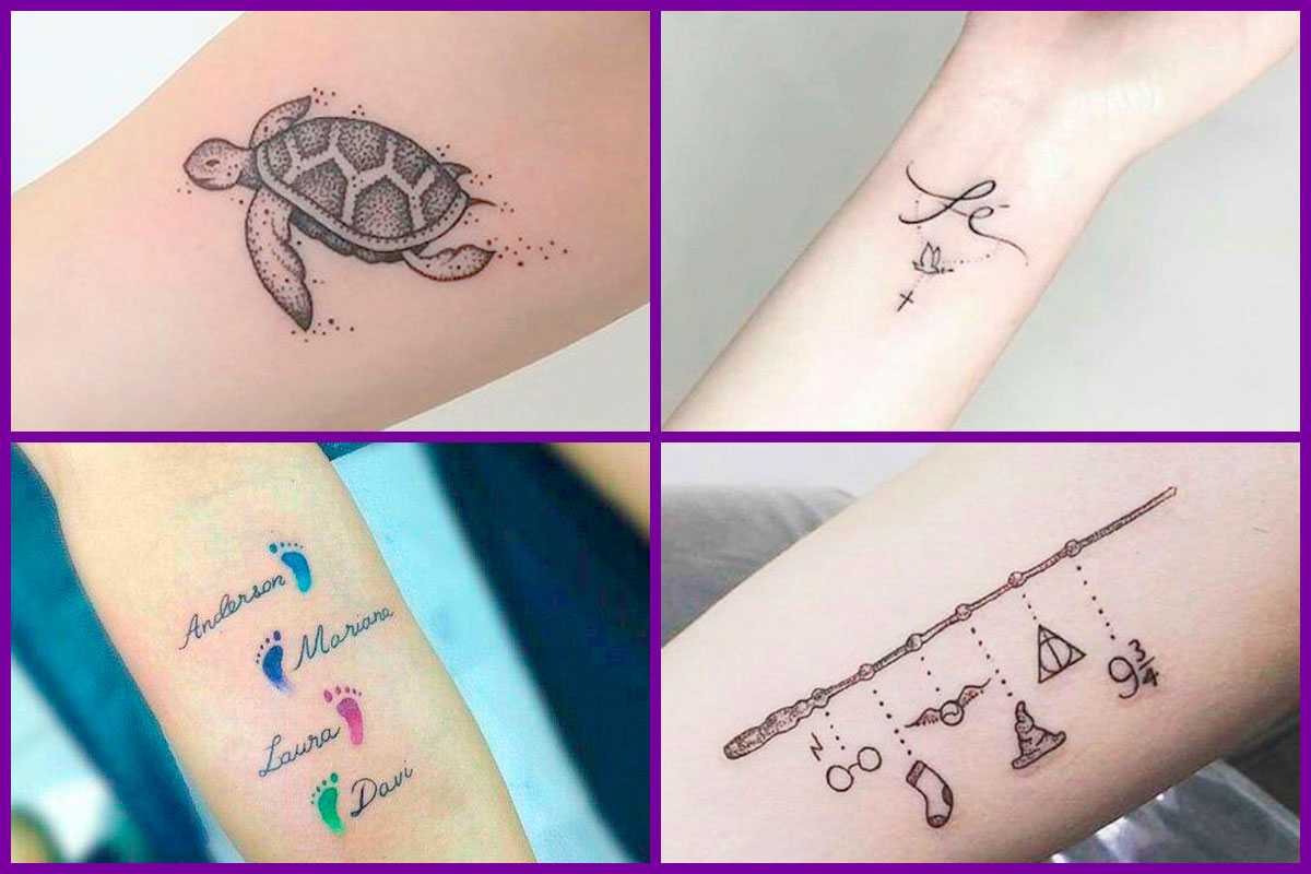 tatuagem delicada feminina braço