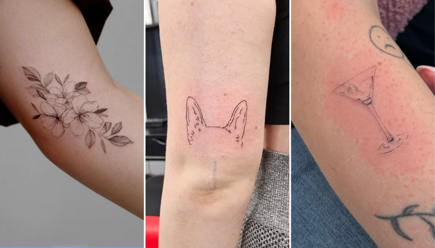 tatuagem feminina com borboleta braço