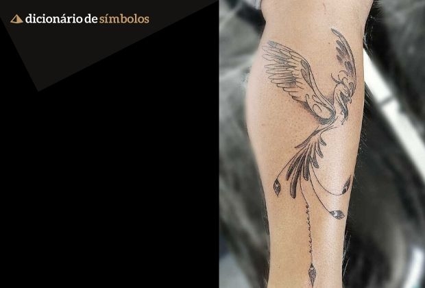 tatuagem fênix costas feminina
