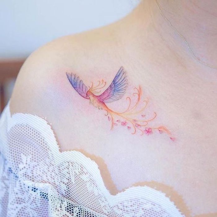 ideias tatuagem fênix feminina