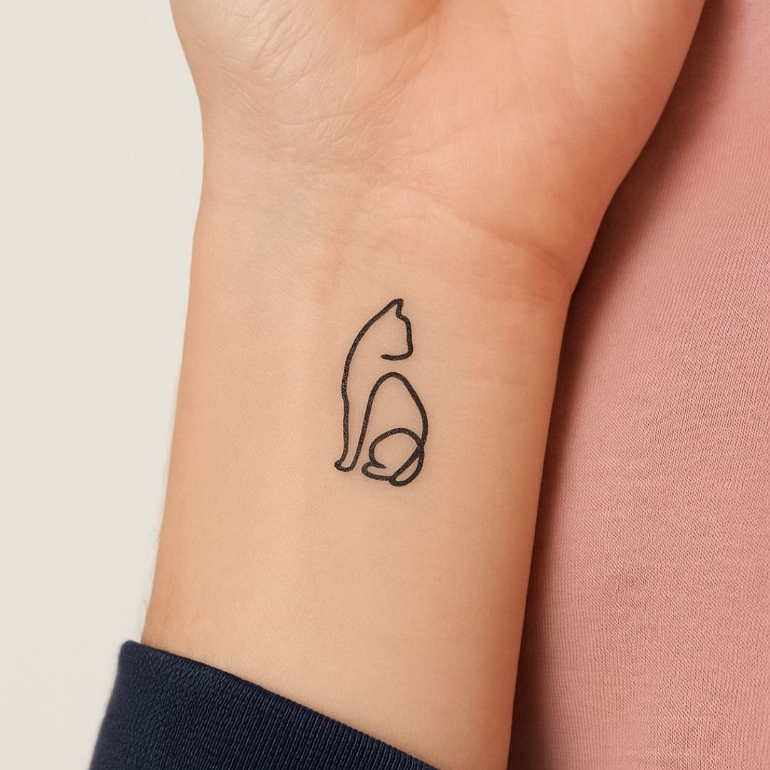 tatuagem gato preto