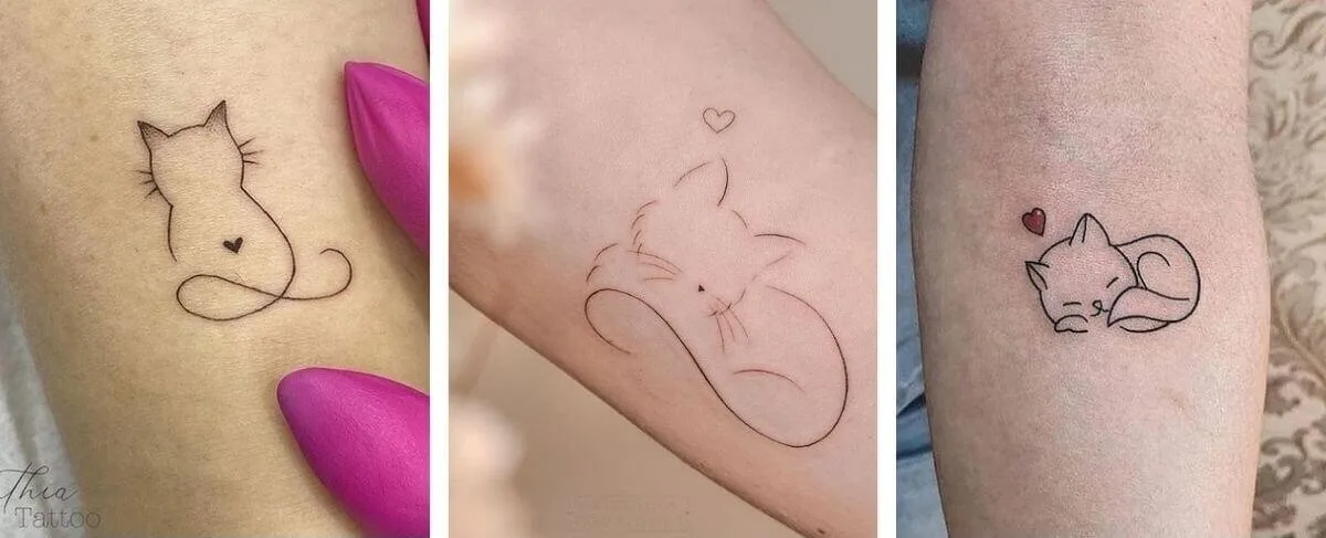tatuagem pata de gato