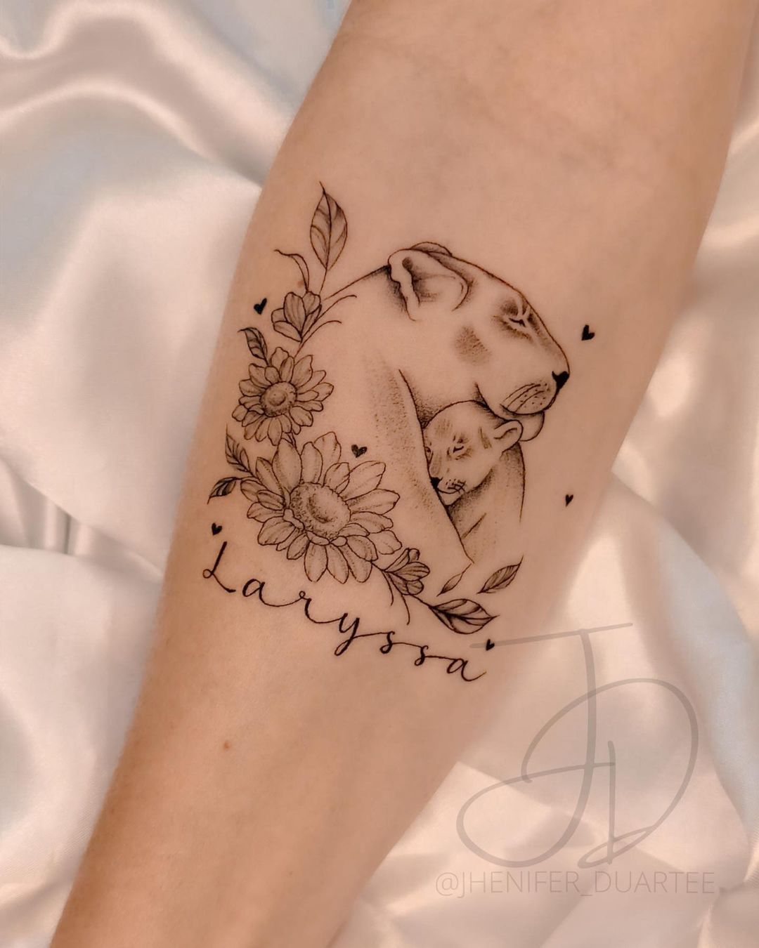 tatuagem leoa realismo