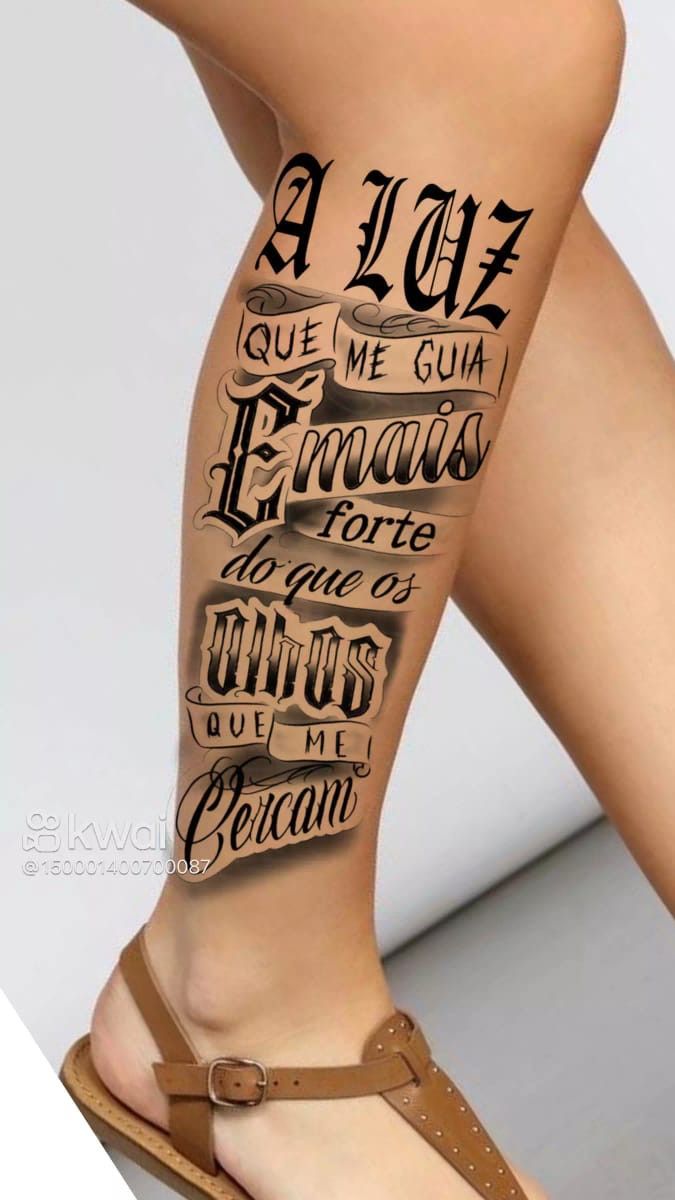 tatuagem panturrilha