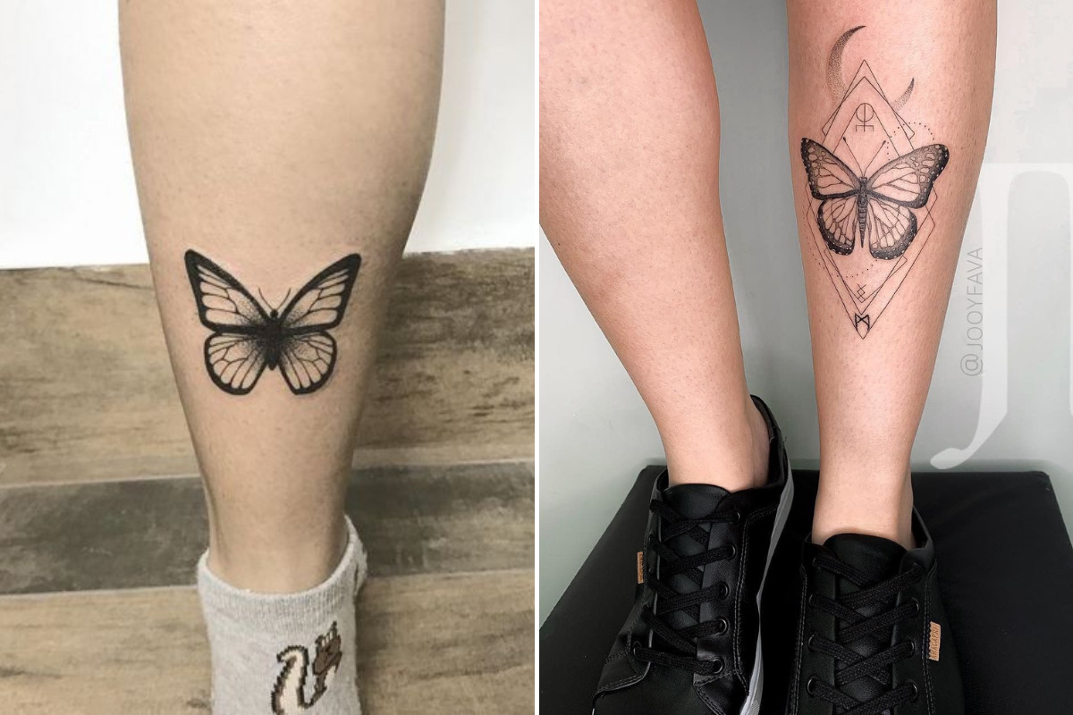 tatuagem panturrilha