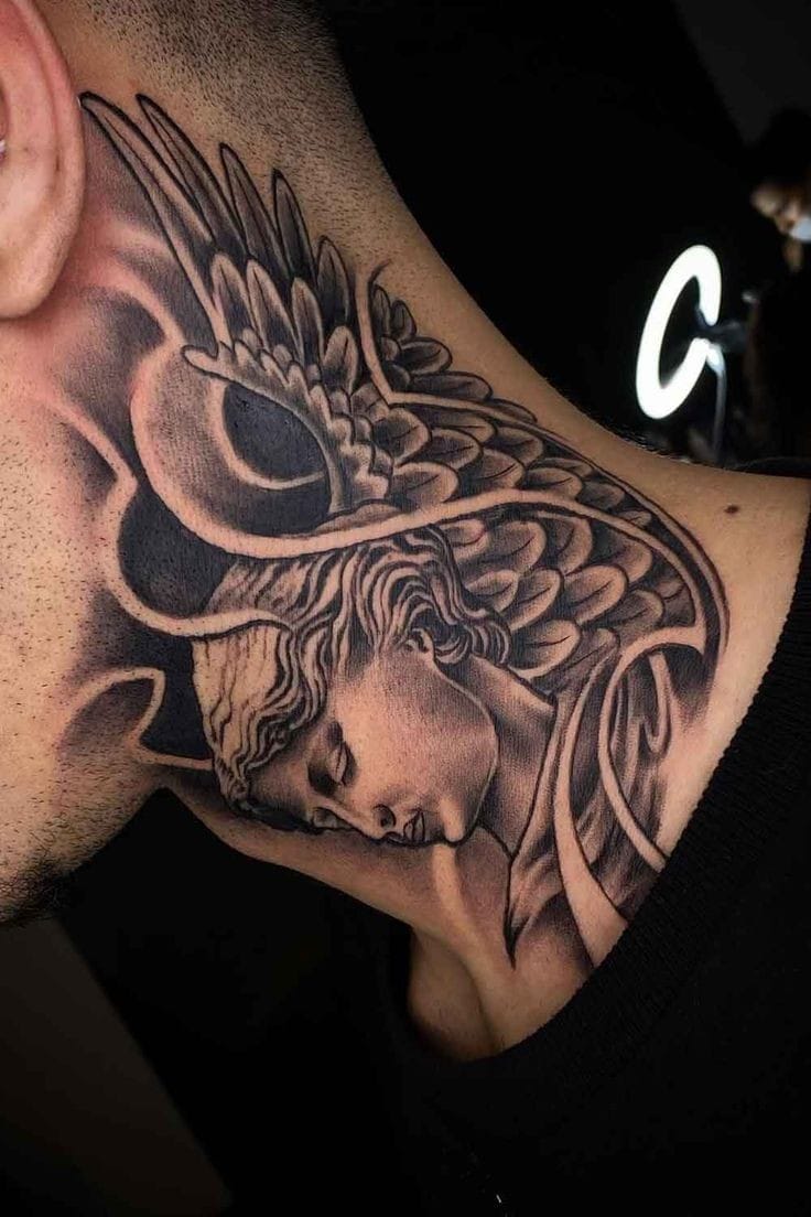 tatuagem pescoço masculina ideias