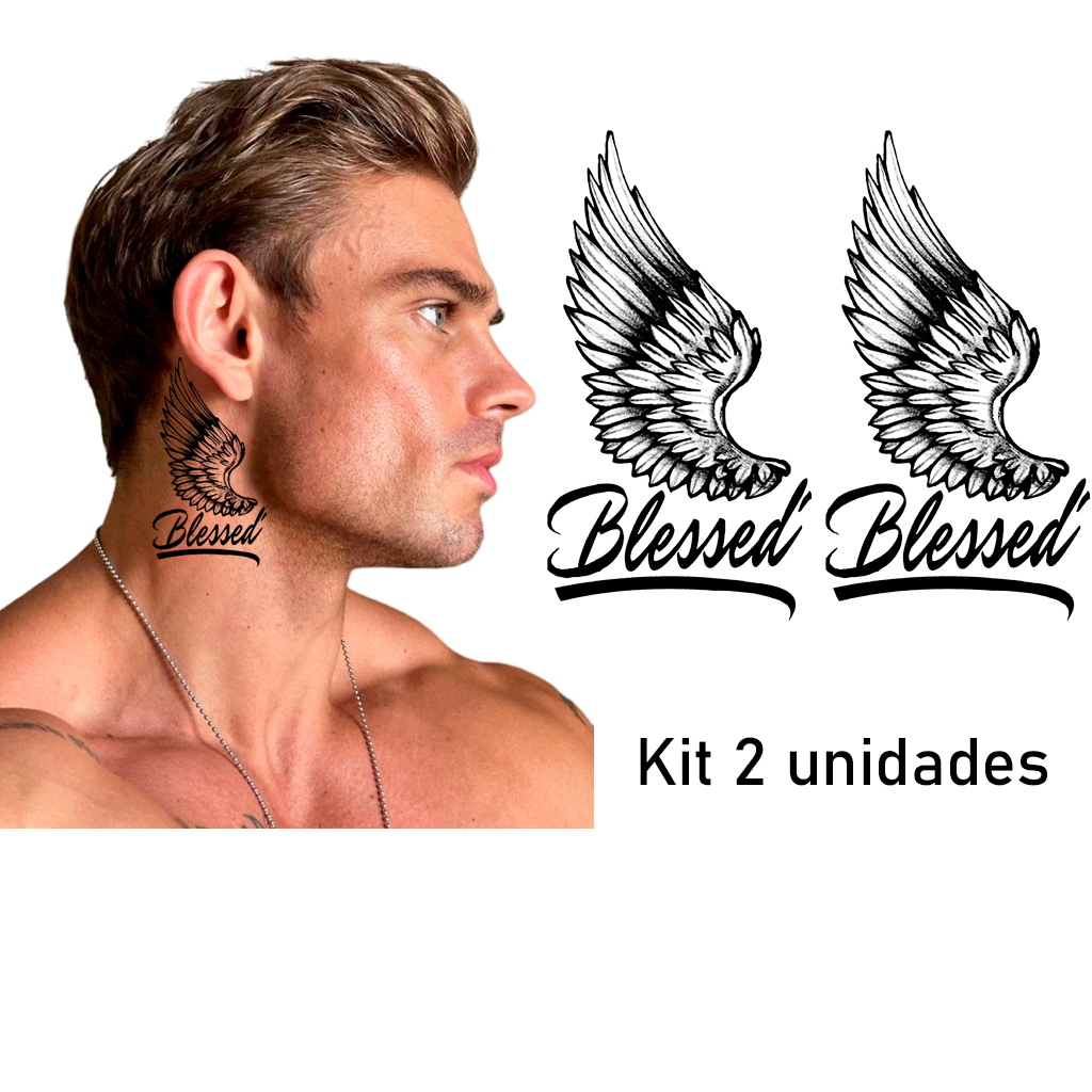 tatuagem de escrita no pescoço