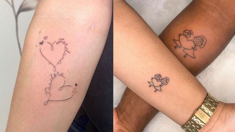tatuagem delicada pai mãe