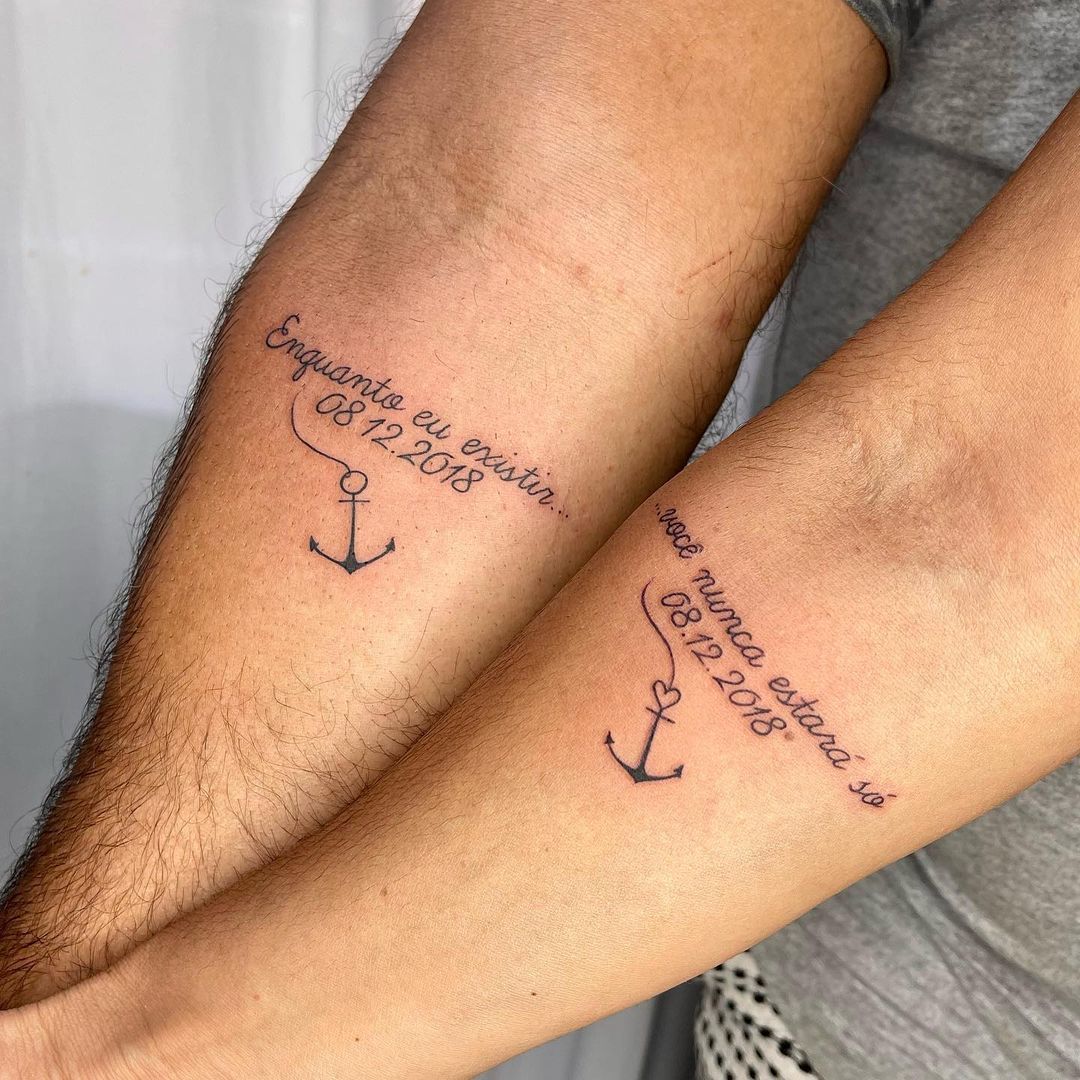 tatuagem de símbolo casal