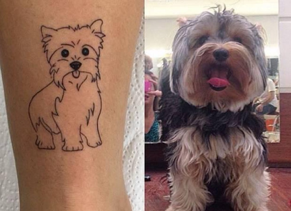 tatuagem filhote yorkshire