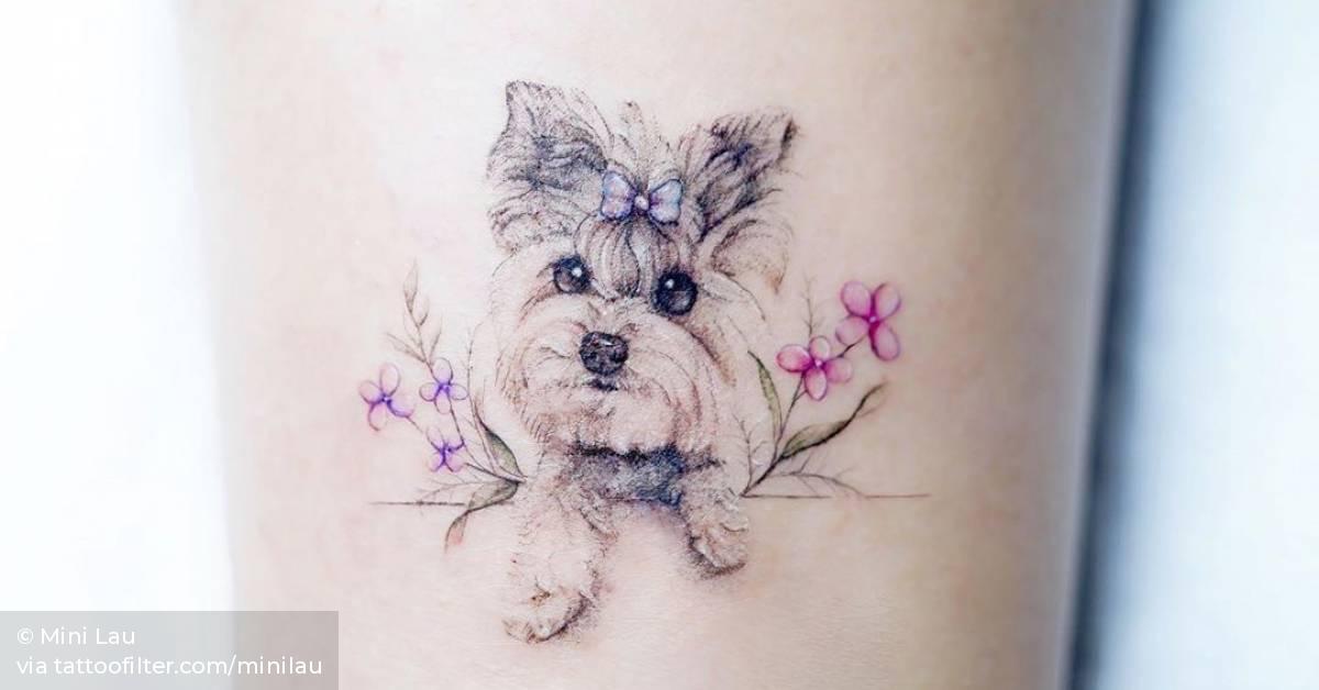 tatuagem de pet yorkshire