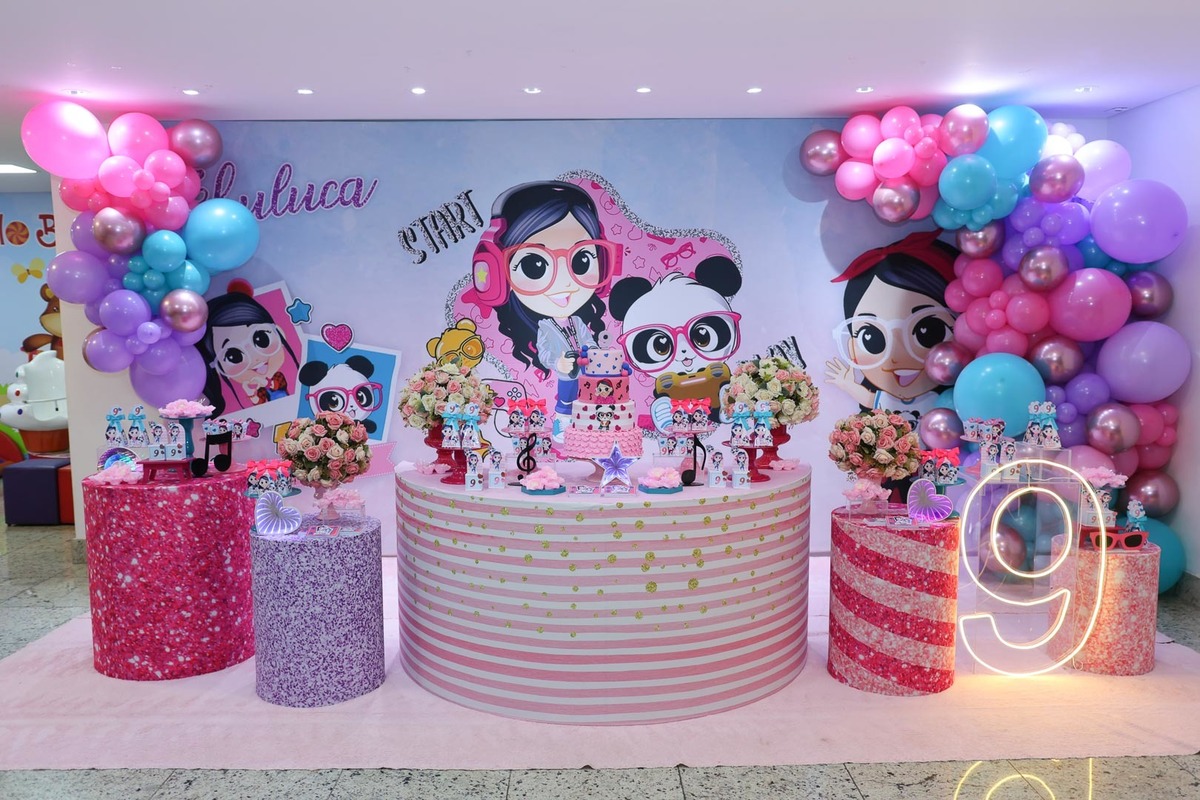 aniversário menina 9 anos moderno
