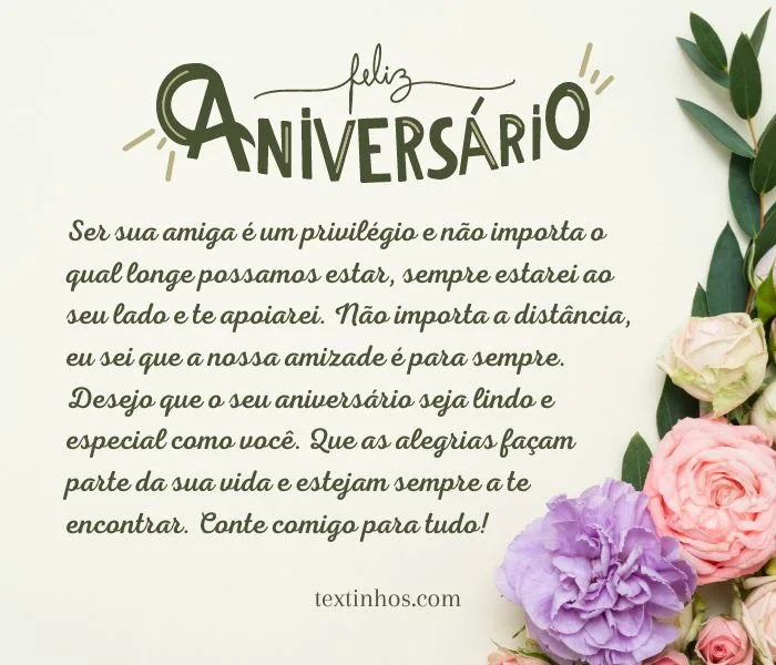 texto de aniversário para melhor amiga