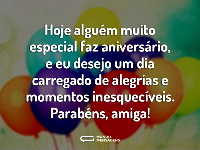 frase de aniversário para amiga