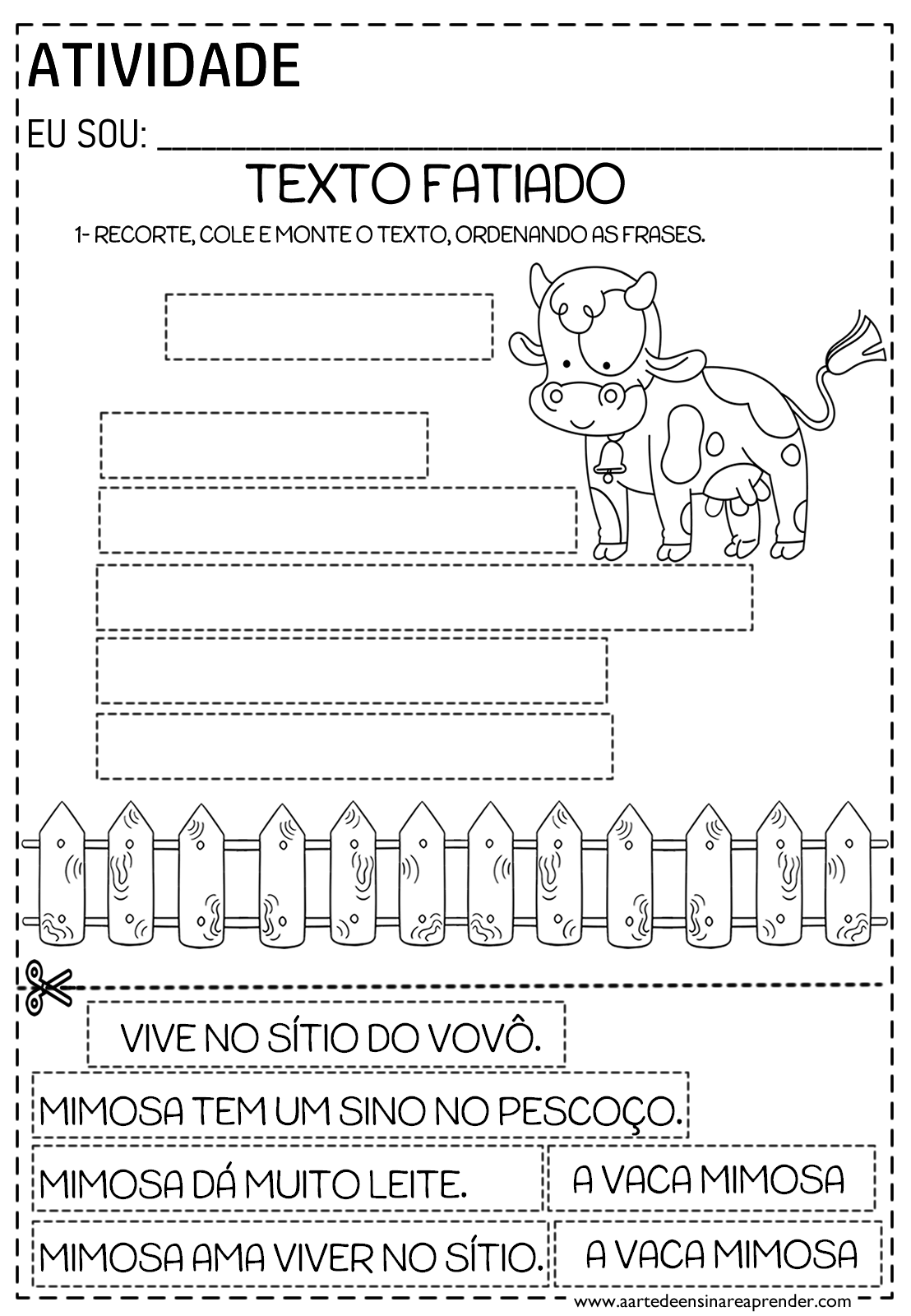 atividades de escrita segmentada 4 ano