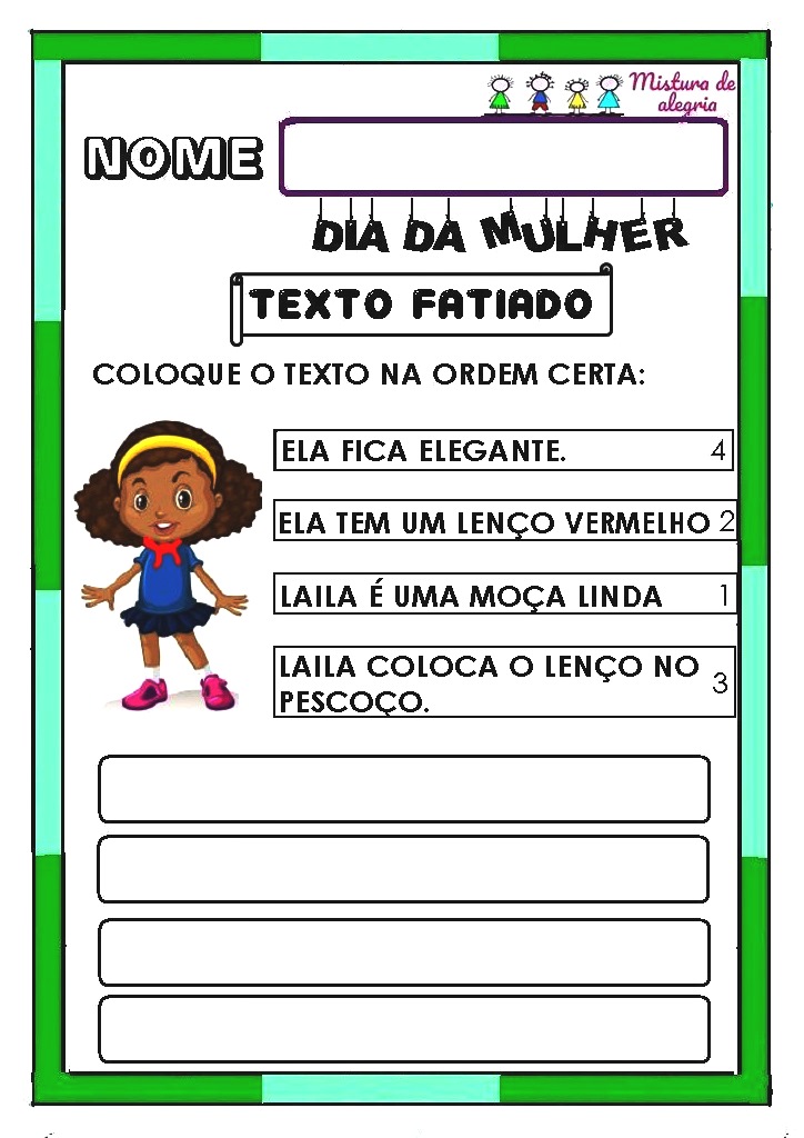 texto para montar 4 ano imprimir