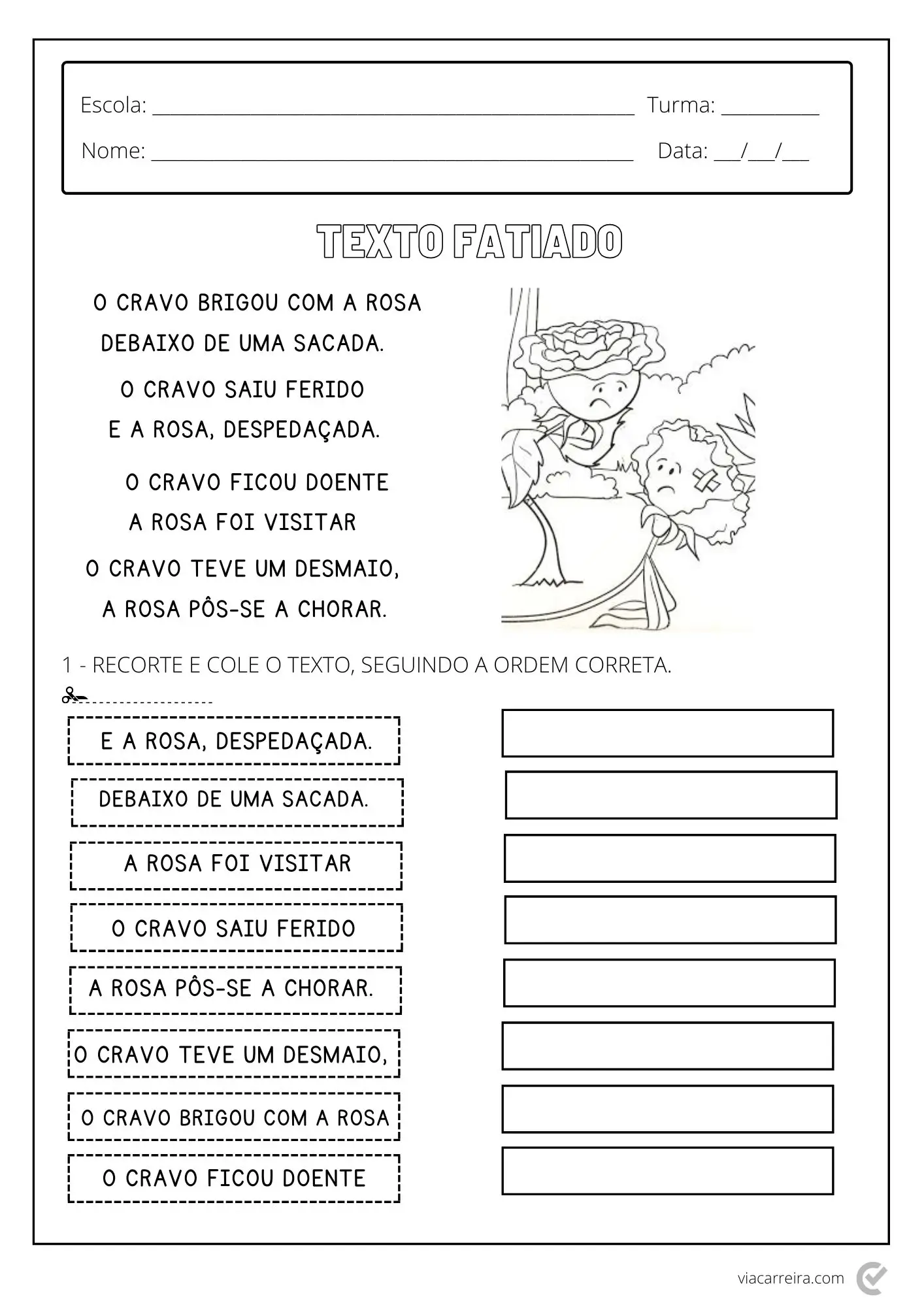 exercícios de coesão textual 4 ano para imprimir