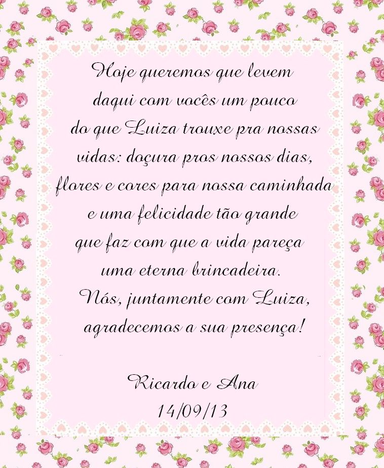 texto convite casal padrinhos batismo