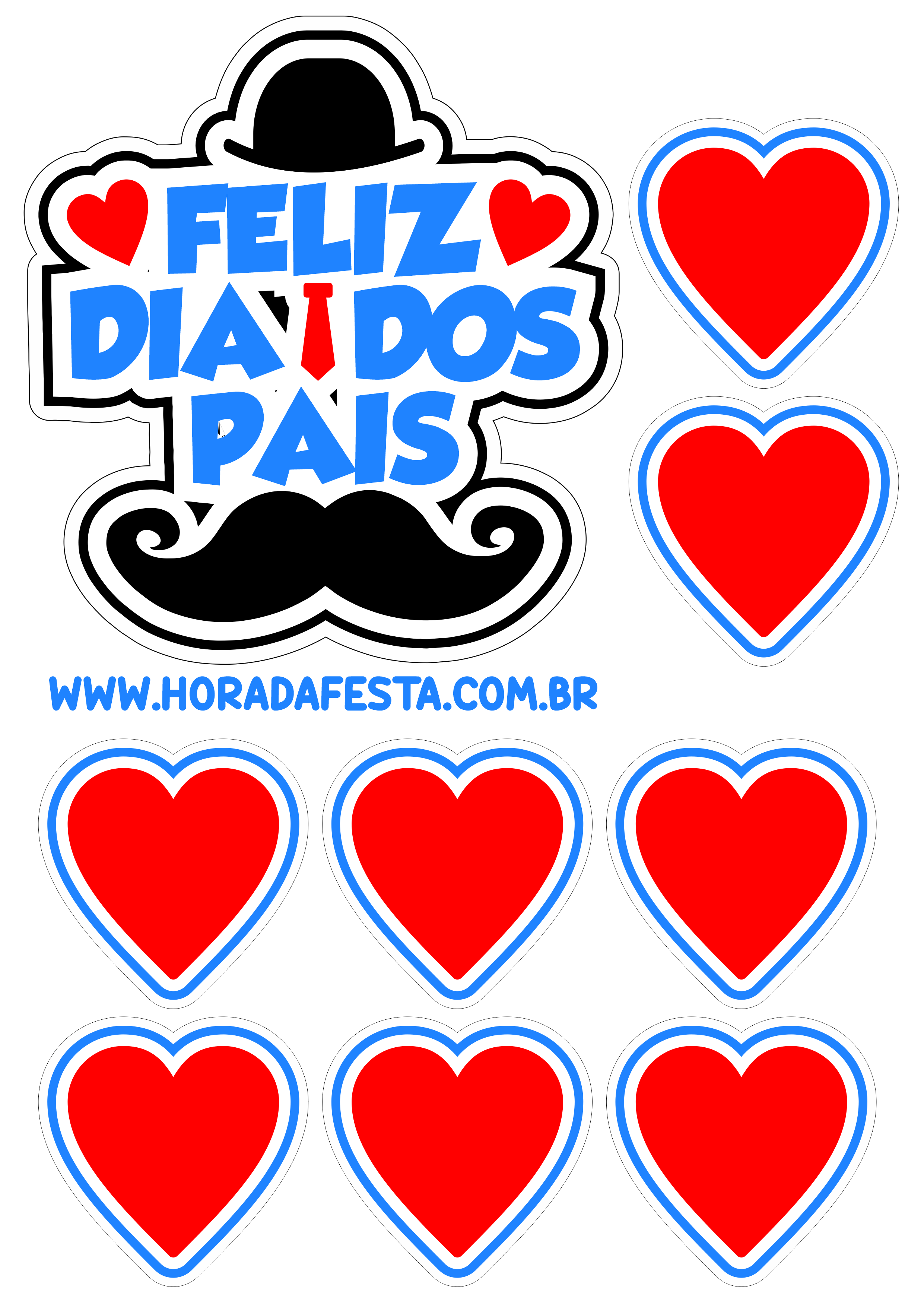 download topo de bolo dia dos pais png