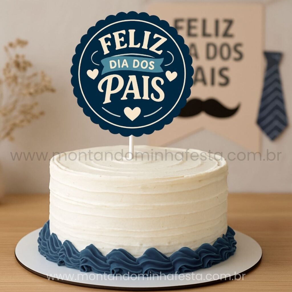 topo de bolo dia dos pais personalizado
