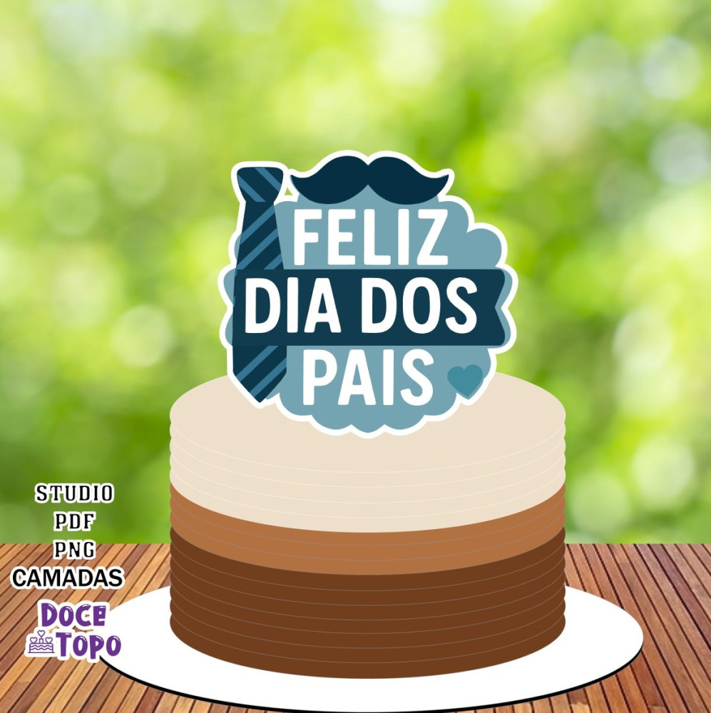 topo de bolo dia dos pais futebol