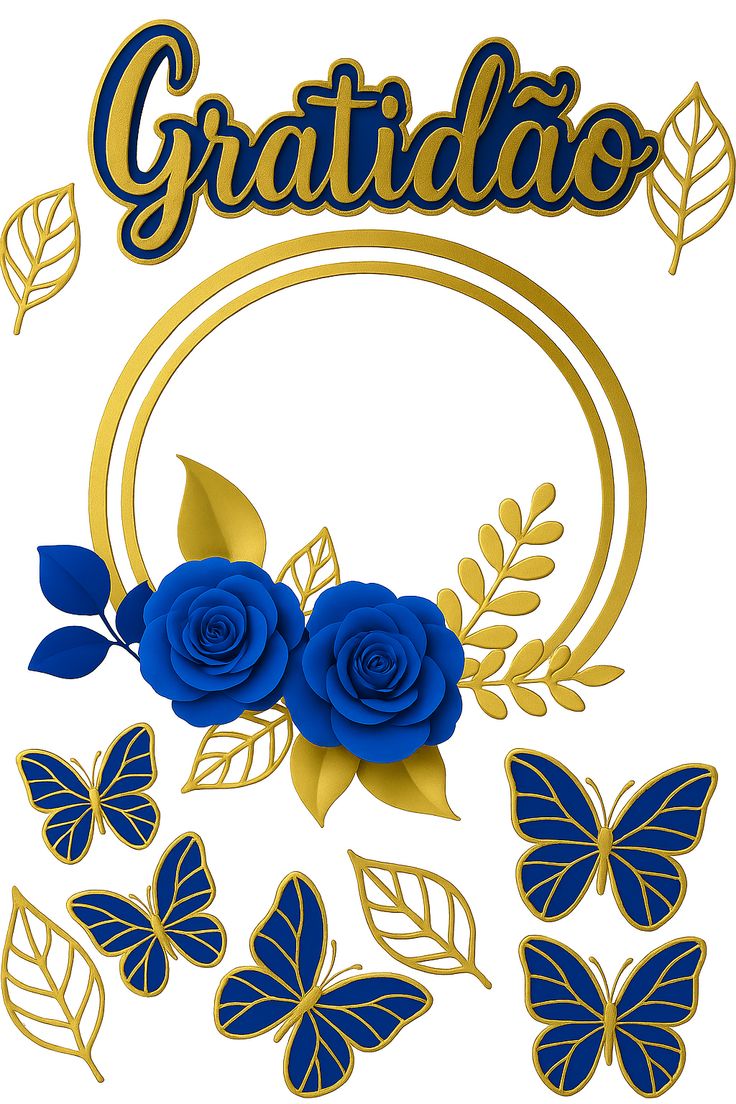 topo de bolo gratidão png