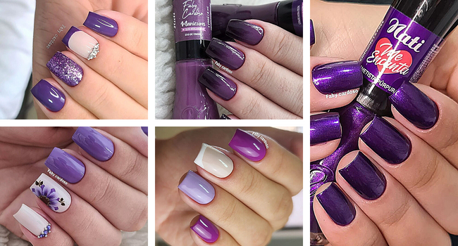 esmalte lilás cintilante
