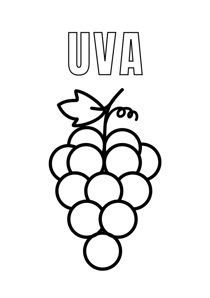 pintura de uva infantil