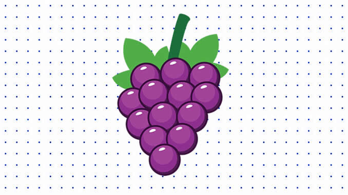 desenho de cacho de uva para pintar