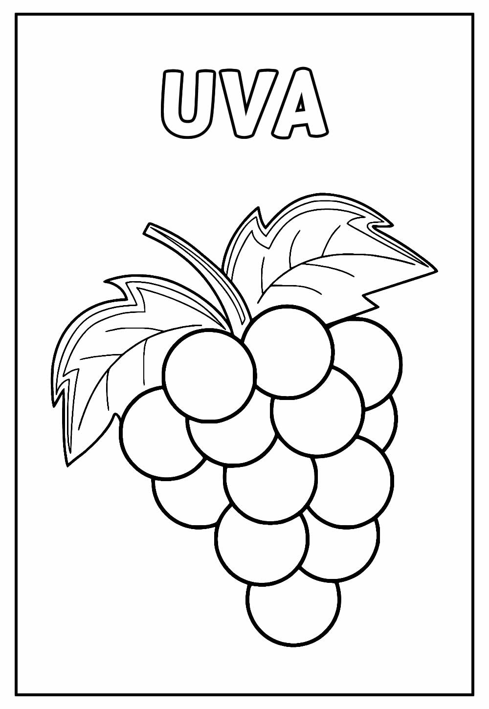 pintura de uva infantil