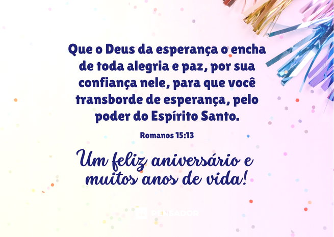 versículos para cartão de aniversário cristão