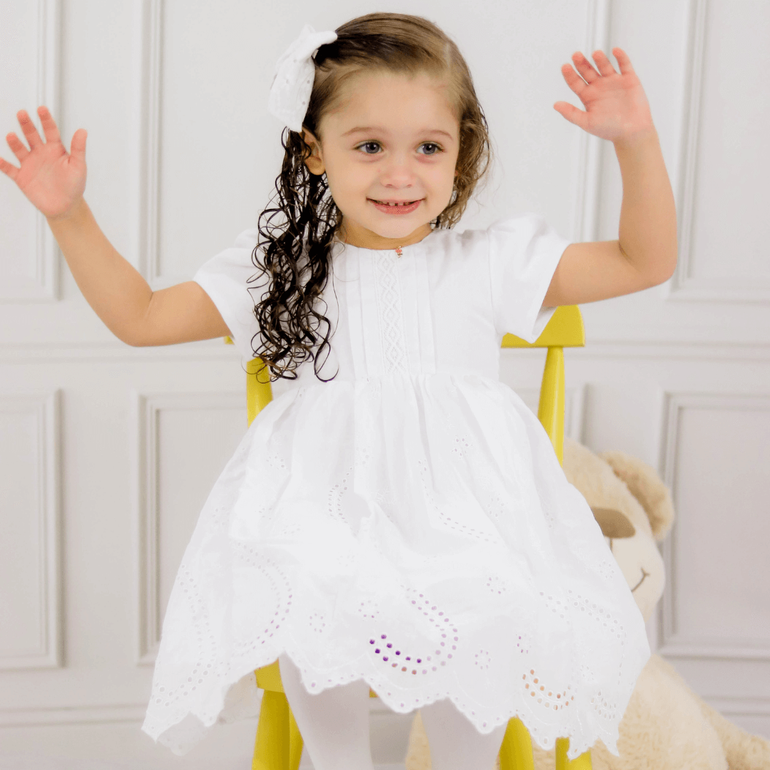 vestido branco infantil 8 anos