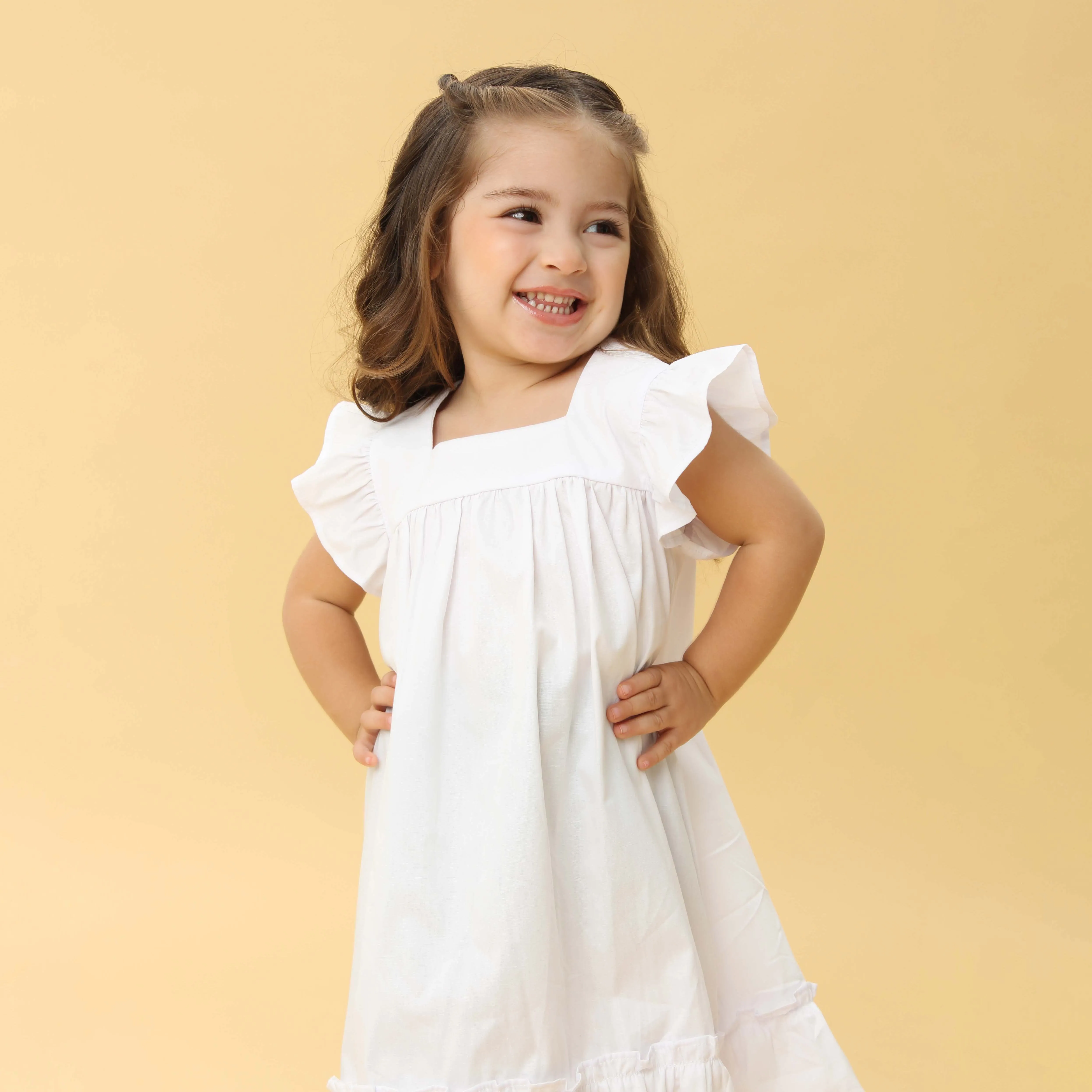 vestido branco infantil longo