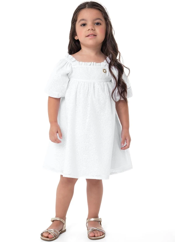 vestido branco infantil casual