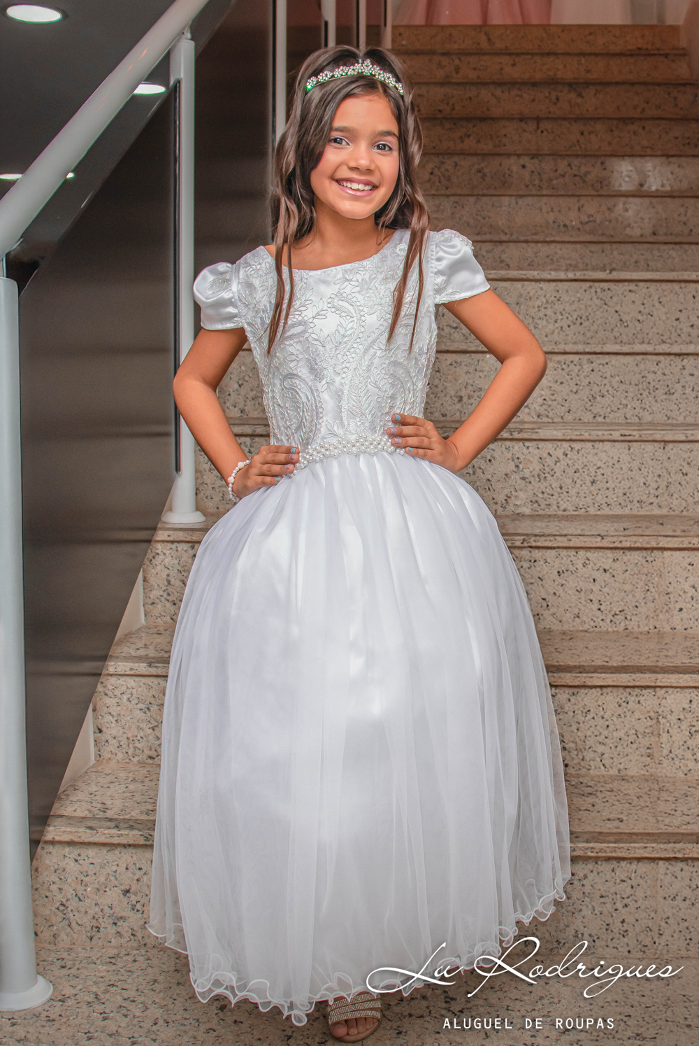 vestido de dama de honra infantil