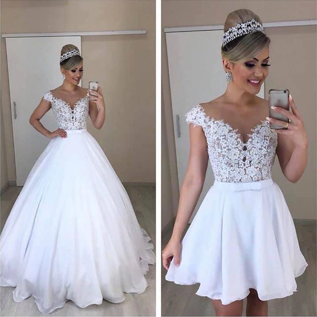 vestido de noiva civil preço acessível princesa